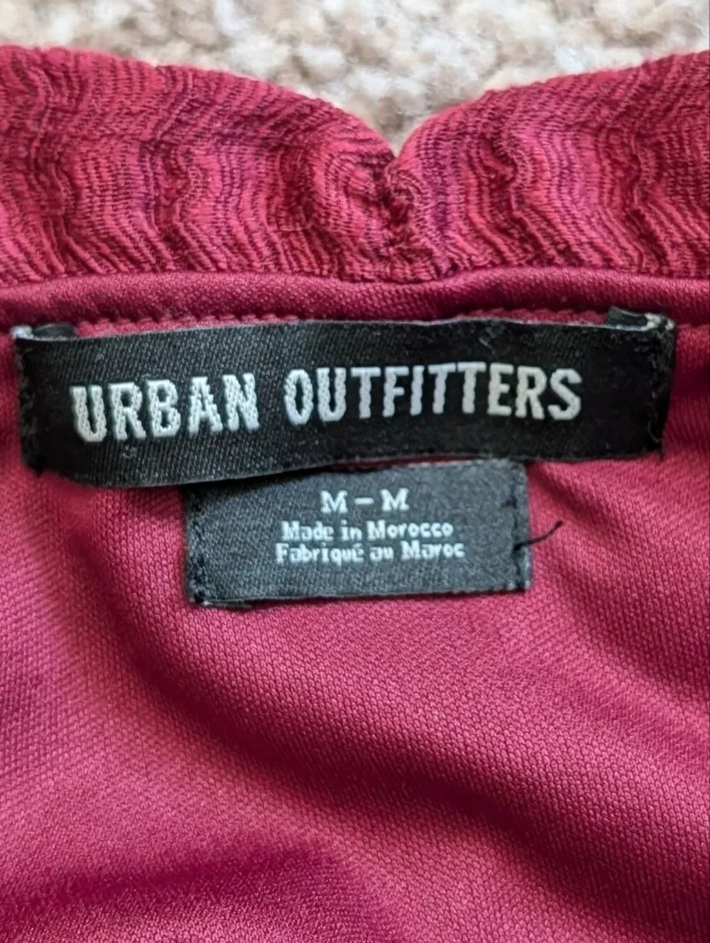 Urban Outfitters Womens Burgundy Red Cropped Ruffled Fairy Mini Skirt Medium